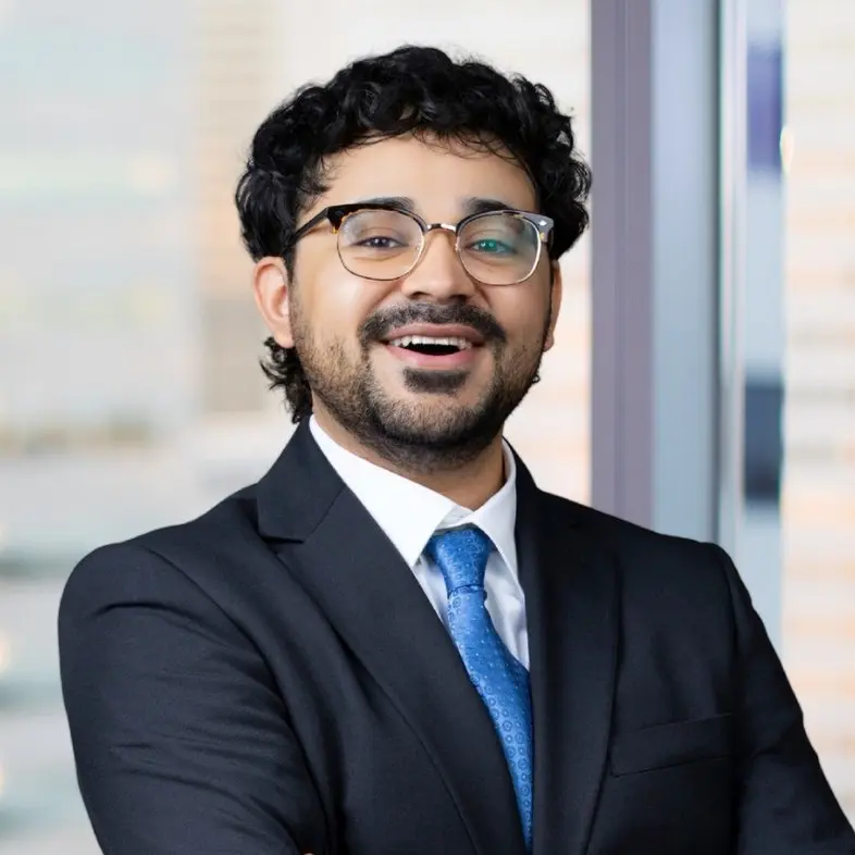 A photo of Jair Alvarez, a research associate at McGuireWoods Consulting in Chicago, IL.